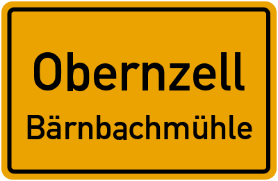 Ortsschild Obernzell Bärnbachmühle