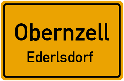 Ortsschild Obernzell Ederlsdorf