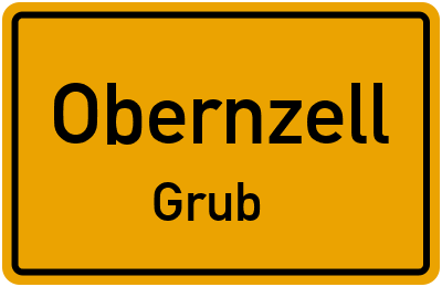Ortsschild Obernzell Grub