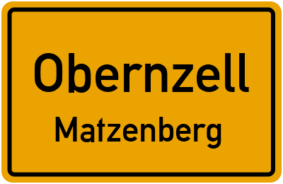 Straßenverzeichnis Obernzell Matzenberg
