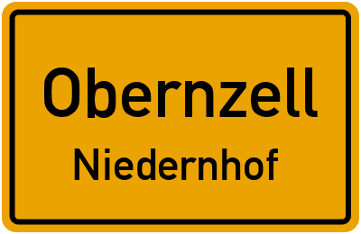 Ortsschild Obernzell Niedernhof
