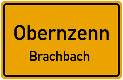 Ortsschild Obernzenn Brachbach
