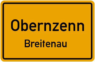 Ortsschild Obernzenn Breitenau