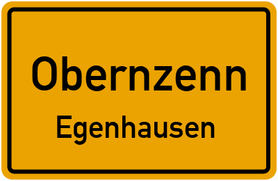 Ortsschild Obernzenn Egenhausen