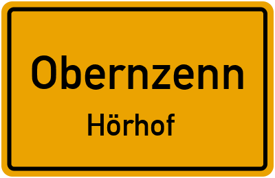 Straßenverzeichnis Obernzenn Hörhof