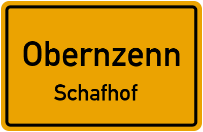 Ortsschild Obernzenn Schafhof