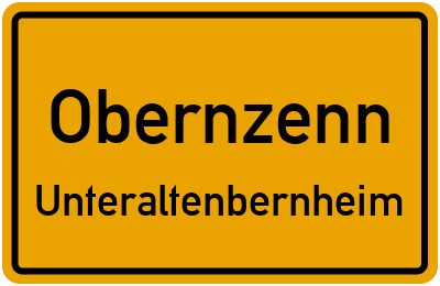 Straßenverzeichnis Obernzenn Unteraltenbernheim