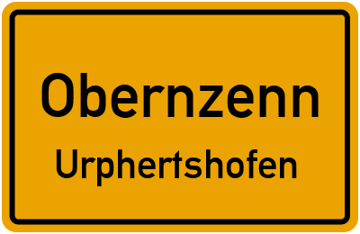 Ortsschild Obernzenn Urphertshofen