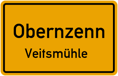 Ortsschild Obernzenn Veitsmühle