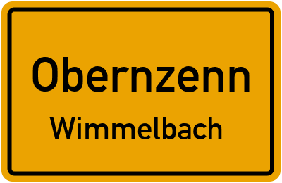 Ortsschild Obernzenn Wimmelbach