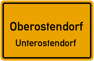Ortsschild Oberostendorf Unterostendorf