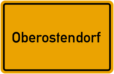 Ortsschild von Gemeinde Oberostendorf in Bayern