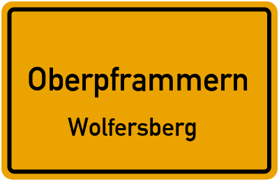 Straßenverzeichnis Oberpframmern Wolfersberg