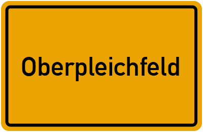 Ortsschild von Gemeinde Oberpleichfeld in Bayern