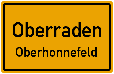 Straßenverzeichnis Oberraden Oberhonnefeld