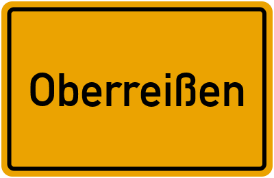 Ortsschild von Gemeinde Oberreißen in Thüringen