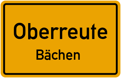 Straßenverzeichnis Oberreute Bächen