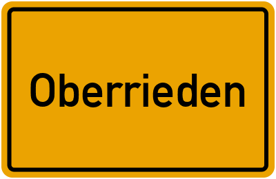 Ortsschild von Oberrieden in Bayern