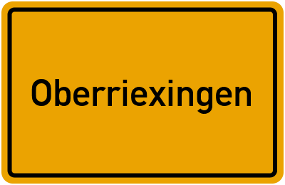 Ortsschild von Stadt Oberriexingen in Baden-Württemberg