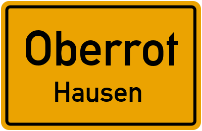 Straßenverzeichnis Oberrot Hausen