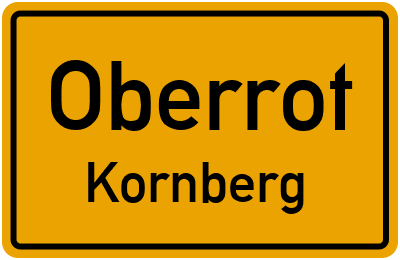 Ortsschild Oberrot Kornberg