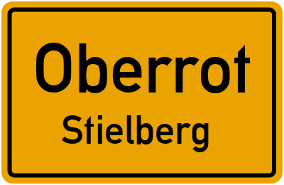 Ortsschild Oberrot Stielberg