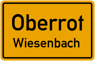 Ortsschild Oberrot Wiesenbach