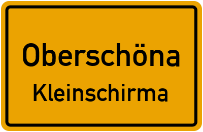 Straßenverzeichnis Oberschöna Kleinschirma