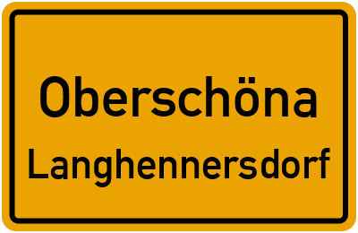Straßenverzeichnis Oberschöna Langhennersdorf
