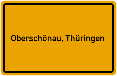 Ortsschild von Kurort Oberschönau, Thüringen in Thüringen