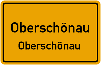 Straßenverzeichnis Oberschönau Oberschönau