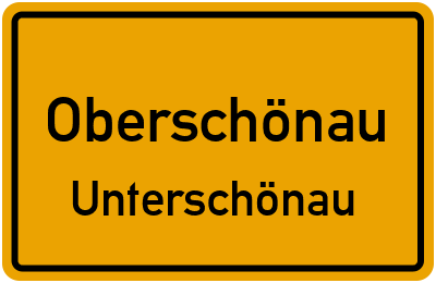 Straßenverzeichnis Oberschönau Unterschönau