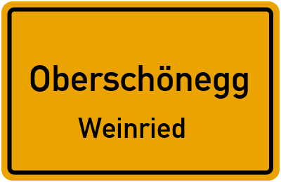Straßenverzeichnis Oberschönegg Weinried