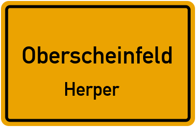 Ortsschild Oberscheinfeld Herper