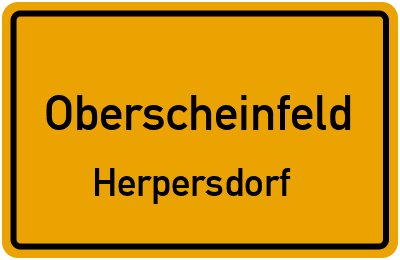 Ortsschild Oberscheinfeld Herpersdorf