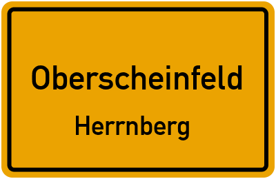 Ortsschild Oberscheinfeld Herrnberg