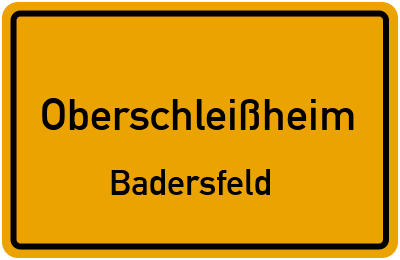 Straßenverzeichnis Oberschleißheim Badersfeld
