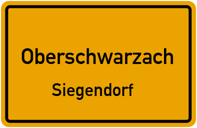 Ortsschild Oberschwarzach Siegendorf