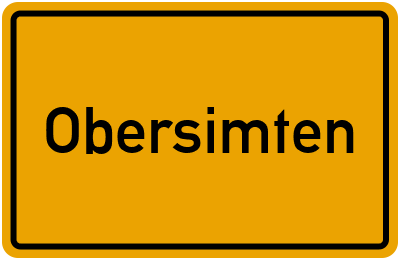 Ortsschild von Gemeinde Obersimten in Rheinland-Pfalz