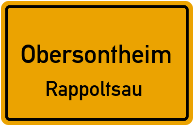 Ortsschild Obersontheim Rappoltsau