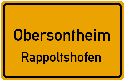 Ortsschild Obersontheim Rappoltshofen