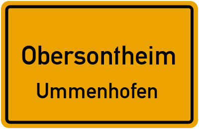 Straßenverzeichnis Obersontheim Ummenhofen