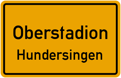 Straßenverzeichnis Oberstadion Hundersingen