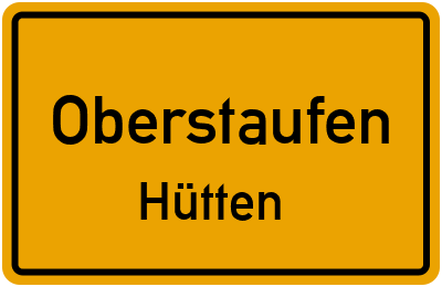 Straßenverzeichnis Oberstaufen Hütten