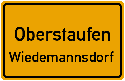 Straßenverzeichnis Oberstaufen Wiedemannsdorf