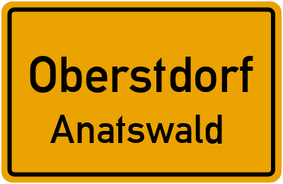 Straßenverzeichnis Oberstdorf Anatswald