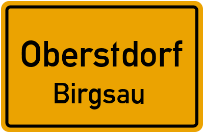 Straßenverzeichnis Oberstdorf Birgsau