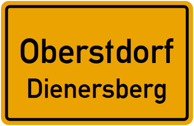 Ortsschild Oberstdorf Dienersberg