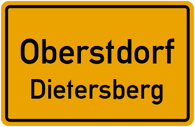 Ortsschild Oberstdorf Dietersberg
