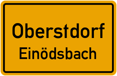Ortsschild Oberstdorf Einödsbach